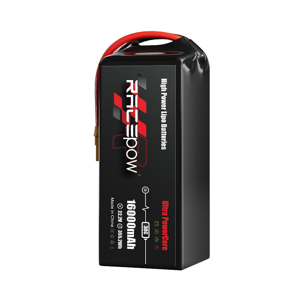 Voltsky 6S 22.2V 16000mAh 355.2Wh 30C LiPo Agricultural Drone Sprayer Battery – XT90-S (Anti-Spark)