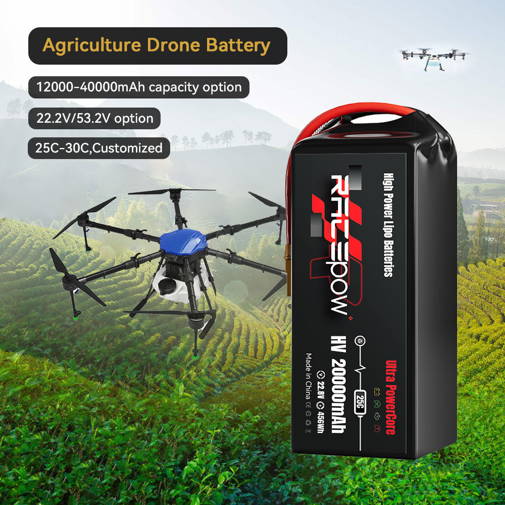 Voltsky 6S 22.8V 20000mAh 456.0Wh 25C LiHV Agricultural Drone Sprayer Battery – XT90-S (Anti-Spark)