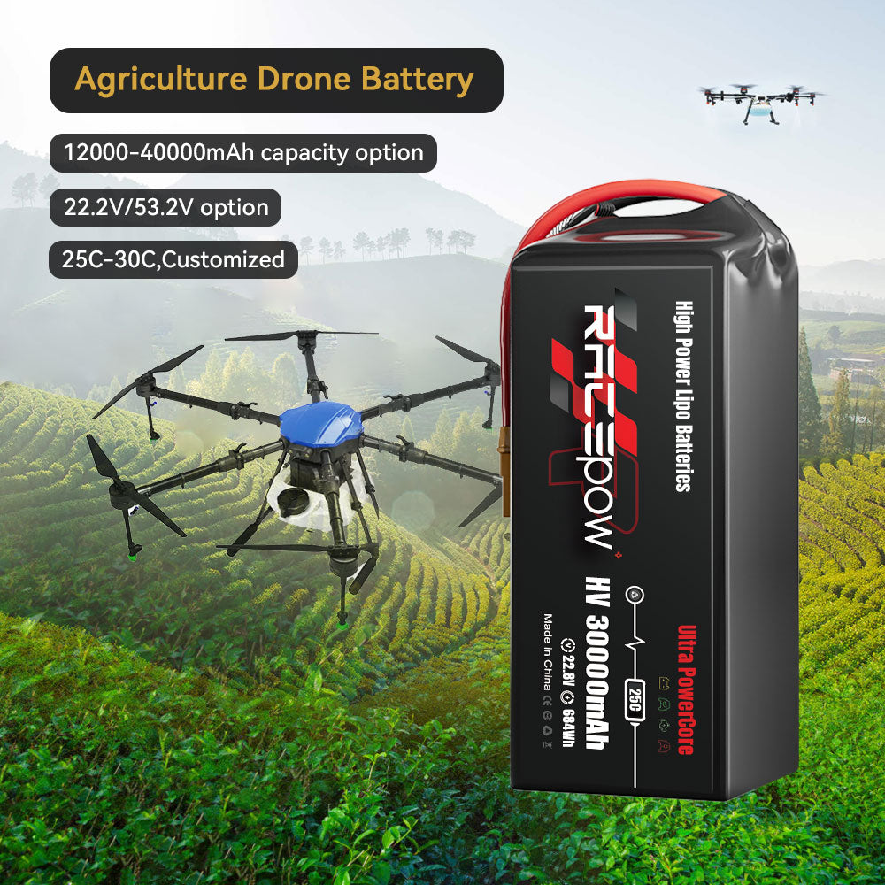 Voltsky 6S 22.8V 30000mAh 684.0Wh 25C LiHV Agricultural Drone Sprayer Battery – AS150U / XT90-S