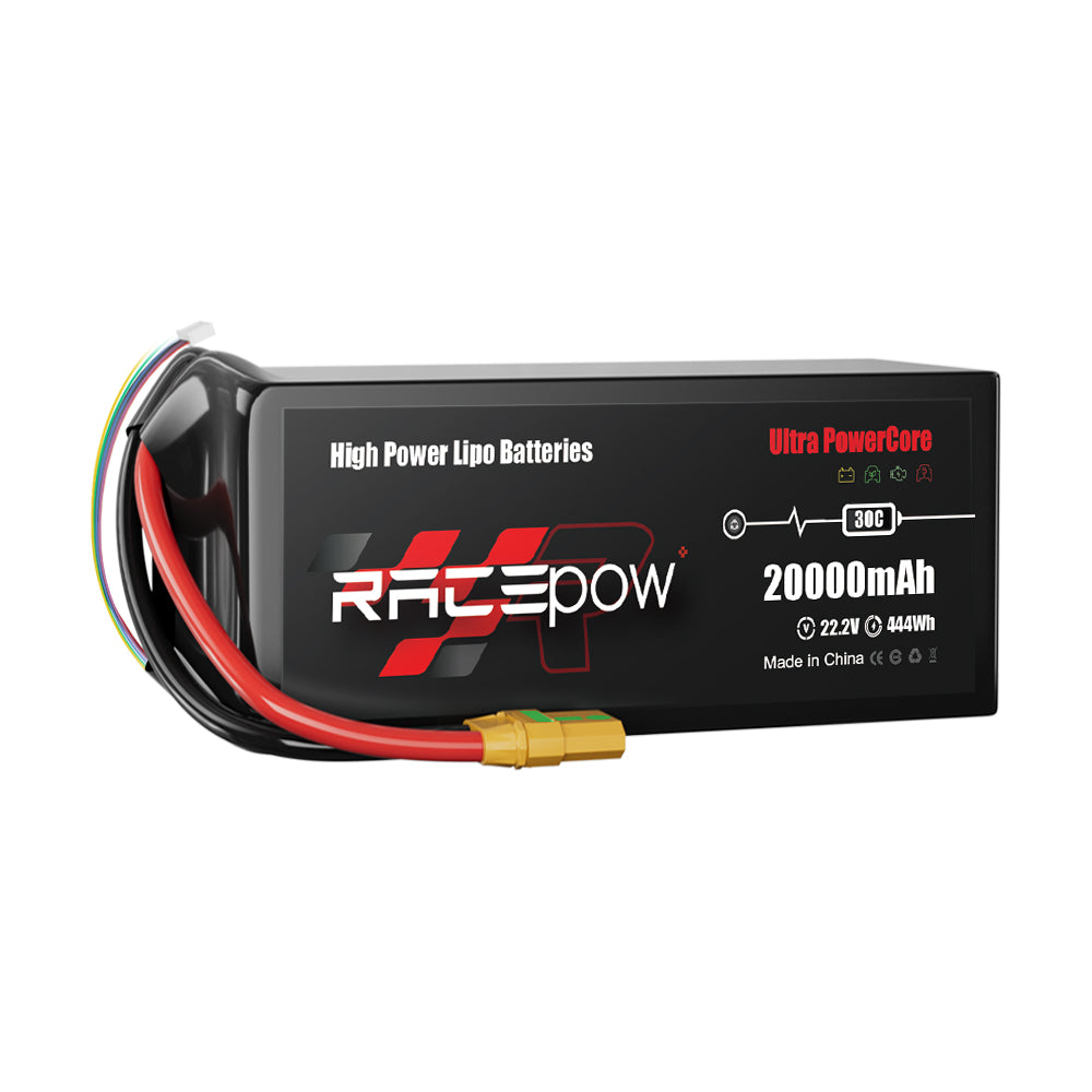 Voltsky 6S 22.2V 20000mAh 444.0Wh 30C LiPo Agricultural Drone Sprayer Battery – XT90-S (Anti-Spark)