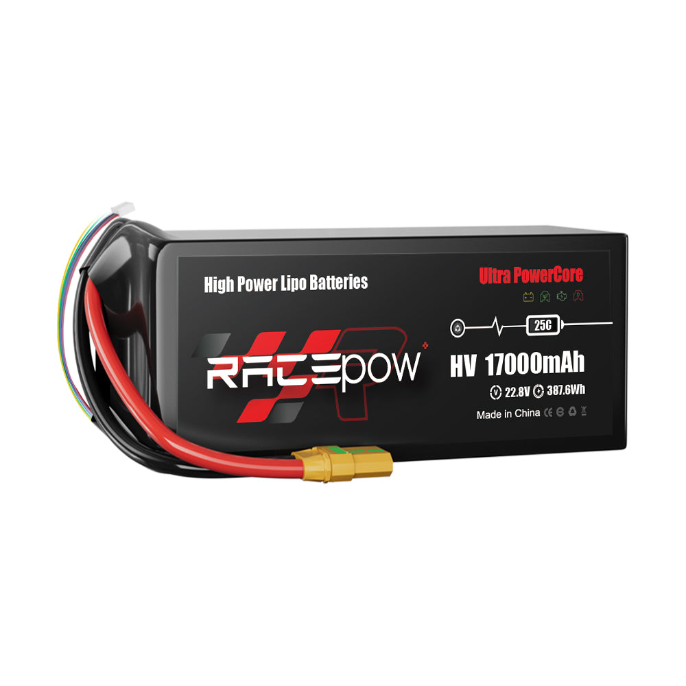 Voltsky 6S 22.8V 17000mAh 387.6Wh 25C LiHV Agricultural Drone Sprayer Battery – XT90-S (Anti-Spark)