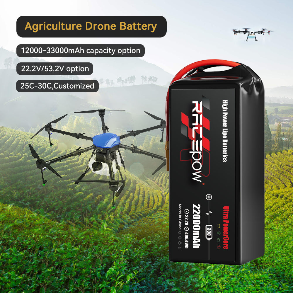 Voltsky 6S 22.2V 22000mAh 488.4Wh 30C LiPo Agricultural Drone Sprayer Battery – XT90-S (Anti-Spark)