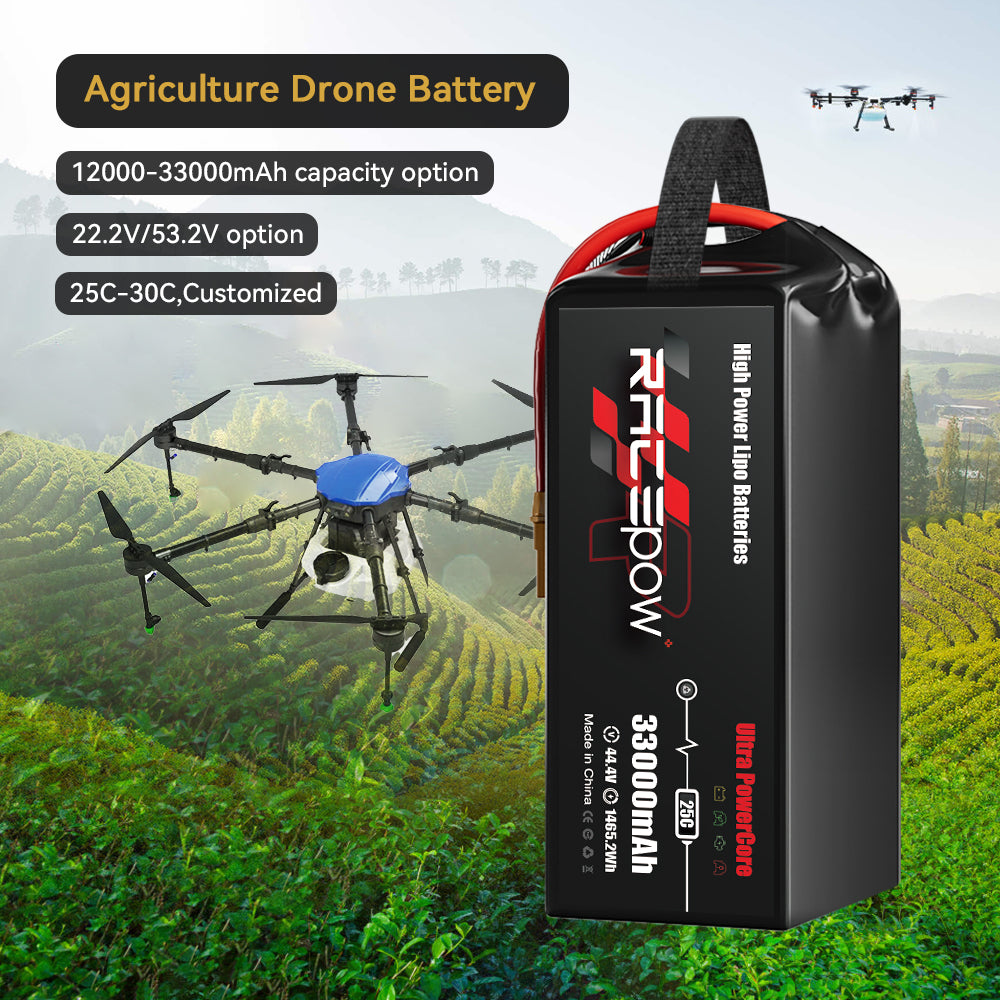 Voltsky 12S 44.4V 33000mAh 1465.2Wh 25C LiPo Agricultural Drone Sprayer Battery – AS150U / XT90-S