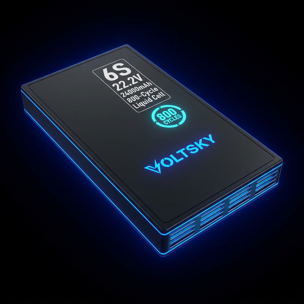 6S 22.2V 24000mAh 800-Cycle Liquid Cell Heavy-Lift Drone Battery — Voltsky Power